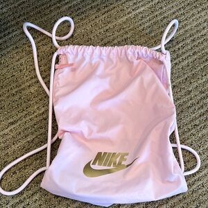 Nike Pink Drawstring Cinch Bag